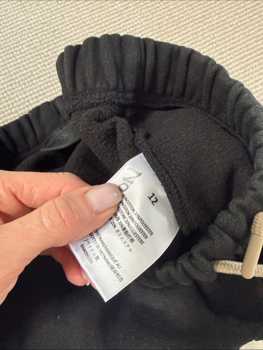Essentials Black kids sweat shorts, 12 - Picture 5 of 7